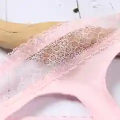 Розовый трусы женские из хлопка и кружева