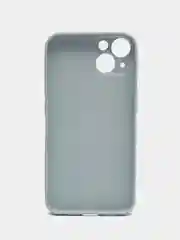 Светло-синий чехол силиконовый со стеклянной панелью для iPhone 13