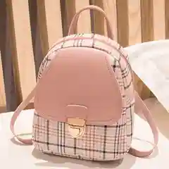 Розовый рюкзак женский мини