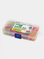 Набор Beads Set для творчества и рукоделия, 200 бусин, 10 видов, прозрачные, нить, Brauberg