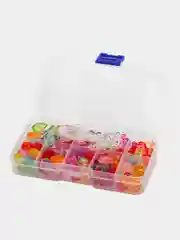 Набор Beads Set для творчества и рукоделия, 200 бусин, 10 видов, прозрачные, нить, Brauberg