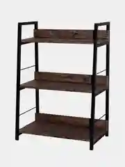 Стеллаж на металлокаркасе BRABIX LOFT SH-002 (ш600*г350*в845мм), цвет морёный дуб, 641231