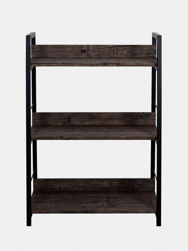Стеллаж на металлокаркасе BRABIX LOFT SH-002 (ш600*г350*в845мм), цвет морёный дуб, 641231
