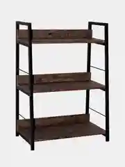 Стеллаж на металлокаркасе BRABIX LOFT SH-002 (ш600*г350*в845мм), цвет морёный дуб, 641231