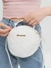 Белый сумка круглая, женская