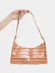 Бежевый меланж сумка женская, через плечо, из экокожи
