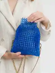 Синий сумка из бусин Joelle