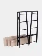 Стеллаж BRABIX Smart SH-006 (ш605*г295*в790мм), ЛОФТ, трапеция, складной, металл/ЛДСП дуб