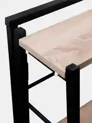 Стеллаж BRABIX Smart SH-006 (ш605*г295*в790мм), ЛОФТ, трапеция, складной, металл/ЛДСП дуб