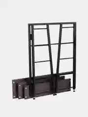 Стеллаж BRABIX Smart SH-006 (ш605*г295*в790мм), ЛОФТ, трапеция, складной,металл/ЛДСП ясень