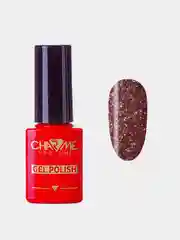 Вишнёвый гель лак для ногтей с блестками CHARME "Cocktail Bar",10 мл