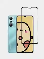 Защитное стекло "Картофан" для Infinix Hot 20i, с олеофобным покрытием и черной рамкой
