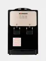 Кулер для воды SONNEN TSE-02BP, настольный, нагрев/охлаждение, 2 крана, черный