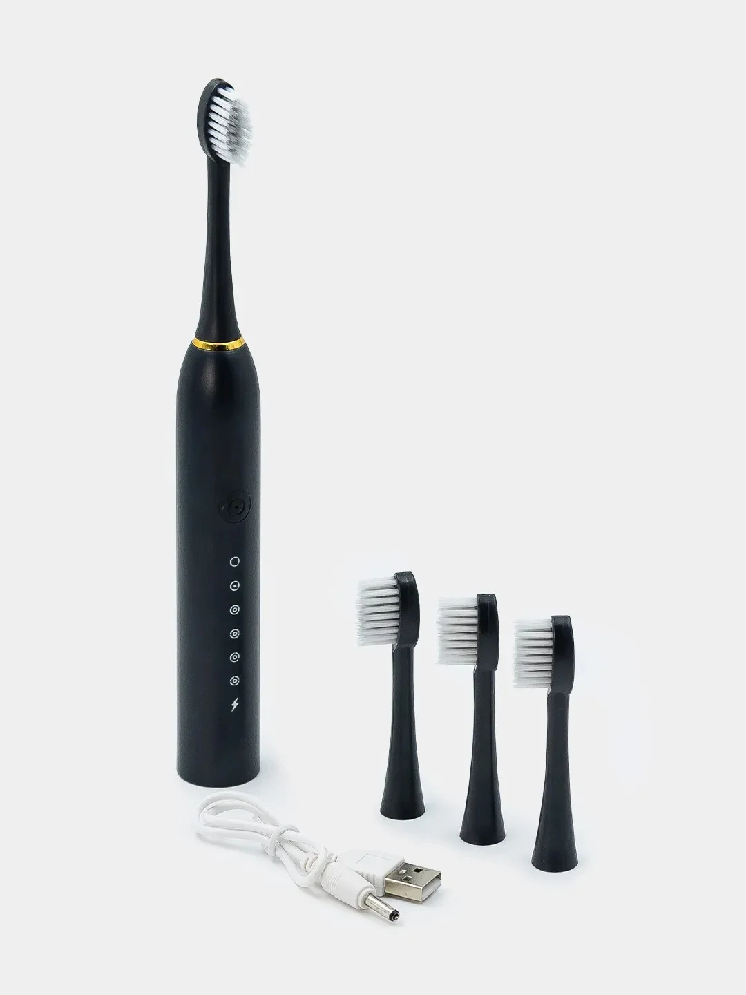 Черный зубная щетка электрическая  Sonic Toothbrush X-3, средней жесткости
