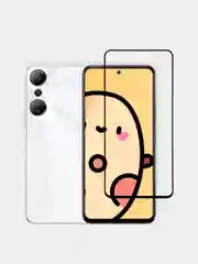 Защитное стекло КАРТОФАН для Infinix Hot 20, Note 30 с олеофобным покрытием, черной рамкой