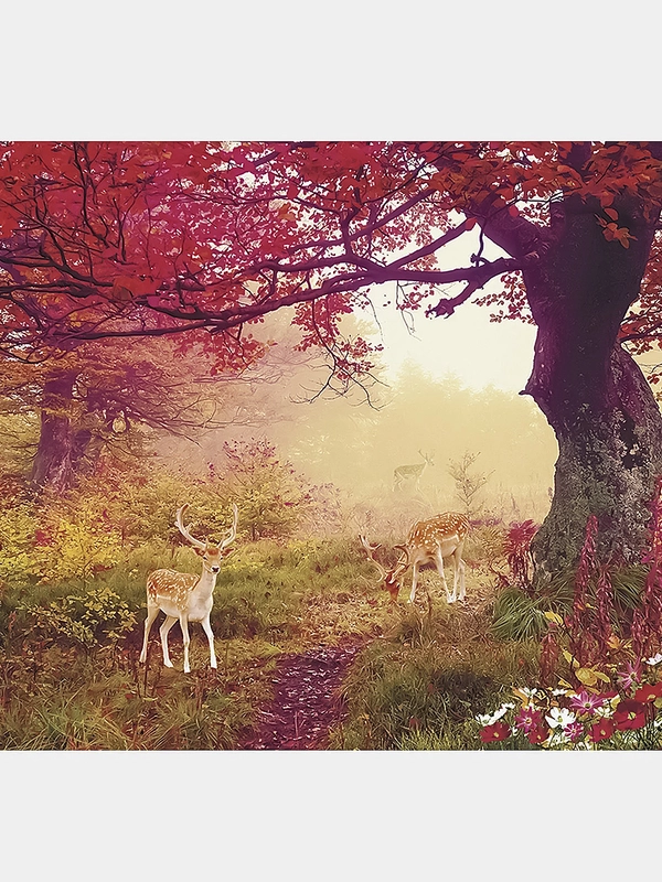 Фотообои "Бэмби в лесу", 3*2,7 м