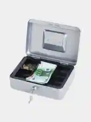 Ящик для ценностей, ключевой замок, серебристый, 90 х 180 х 250 мм
