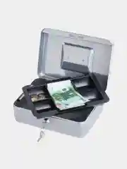 Ящик для ценностей, ключевой замок, серебристый, 90 х 180 х 250 мм