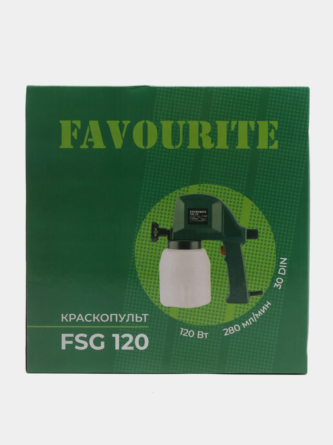Электрический краскопульт FAVOURITE FSG 120, 120 Вт, бак 700 мл, 30 DIN, 280 мл/мин