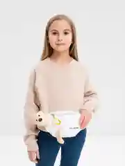 Белый сумка поясная детская, сумка бананка