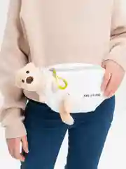 Белый сумка поясная детская, сумка бананка