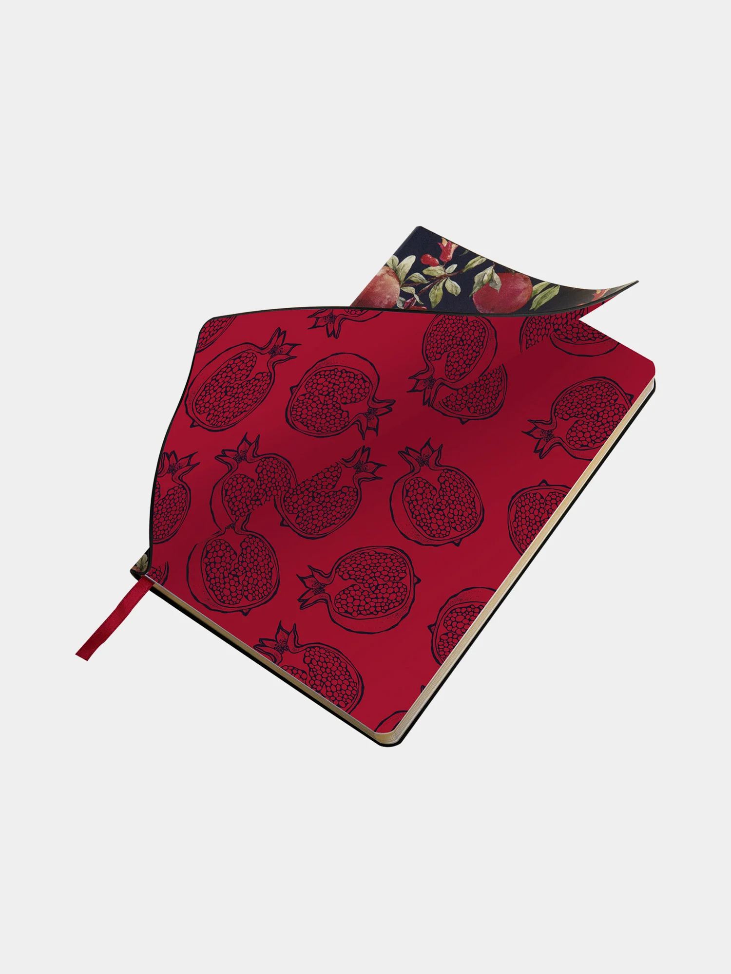 Ежедневник недатированный BRAUBERG Vista Pomegranate, под кожу, А5, 138х213 мм, 136 листов