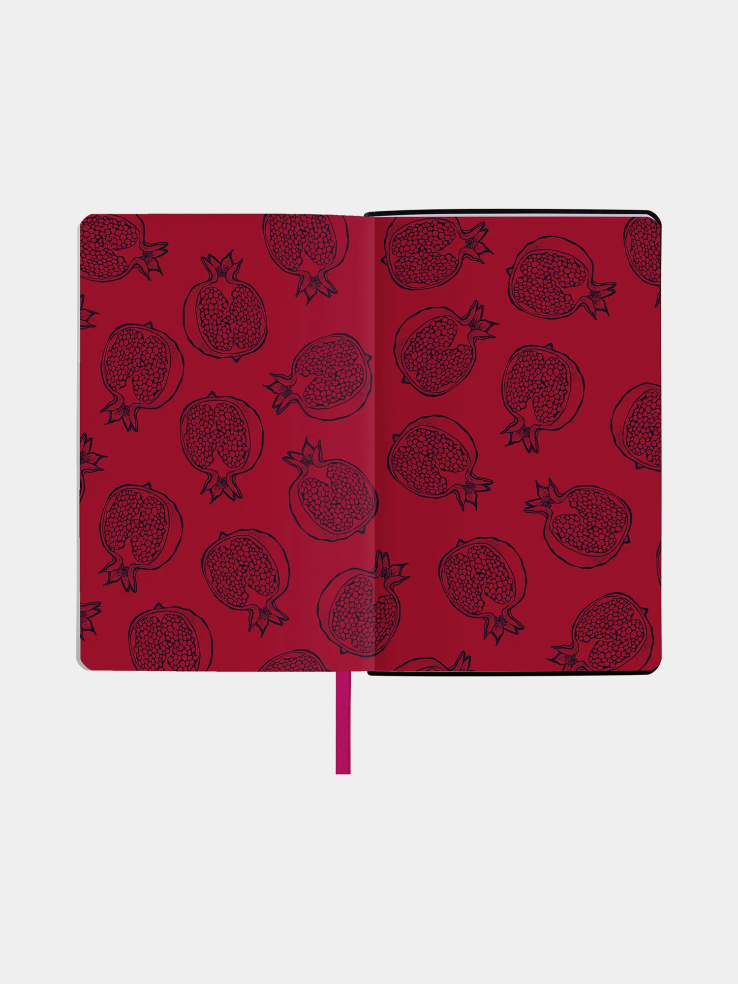 Ежедневник недатированный BRAUBERG Vista Pomegranate, под кожу, А5, 138х213 мм, 136 листов