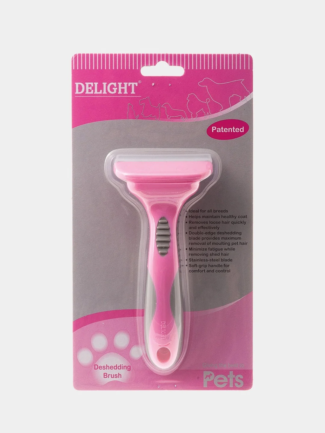 Дешеддер DeLight Rose, средний, 65 зубьев