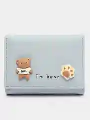 Голубой женский кошелек "I am bear", детский (мишка)