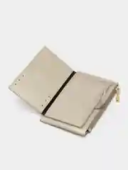 Золотой женский кошелёк с кнопкой (место для карточек и мелочи)