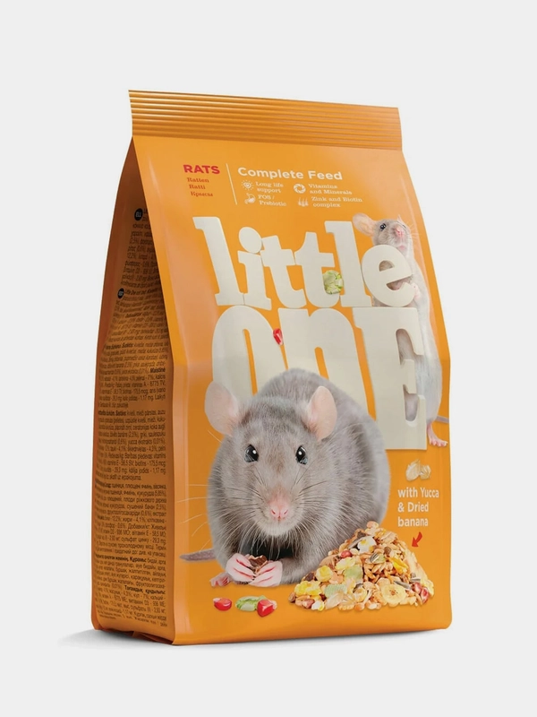 Полноценный сбалансированный корм для крыс Little One 900 гр