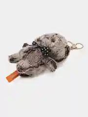 Серебряный мягкая игрушка Басик,  брелок, котик и кошечка с сердечком