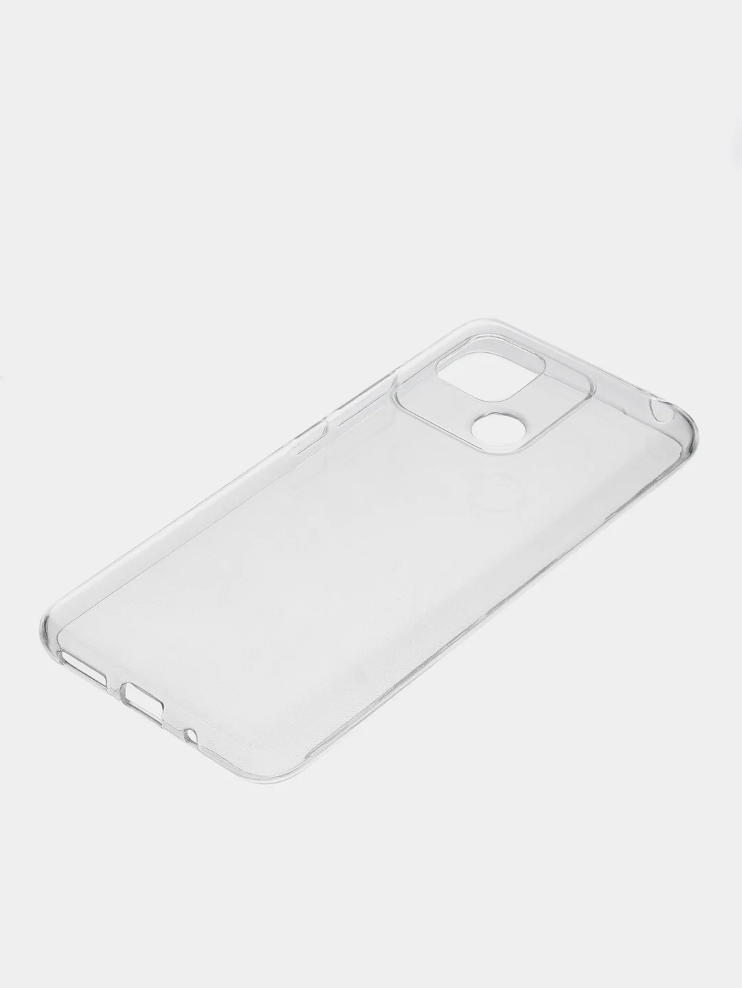 Прозрачный силиконовый чехол BROSCORP для Xiaomi Redmi 10C с бортиком вокруг камер