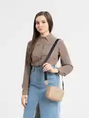 Бежевый сумка на плечо