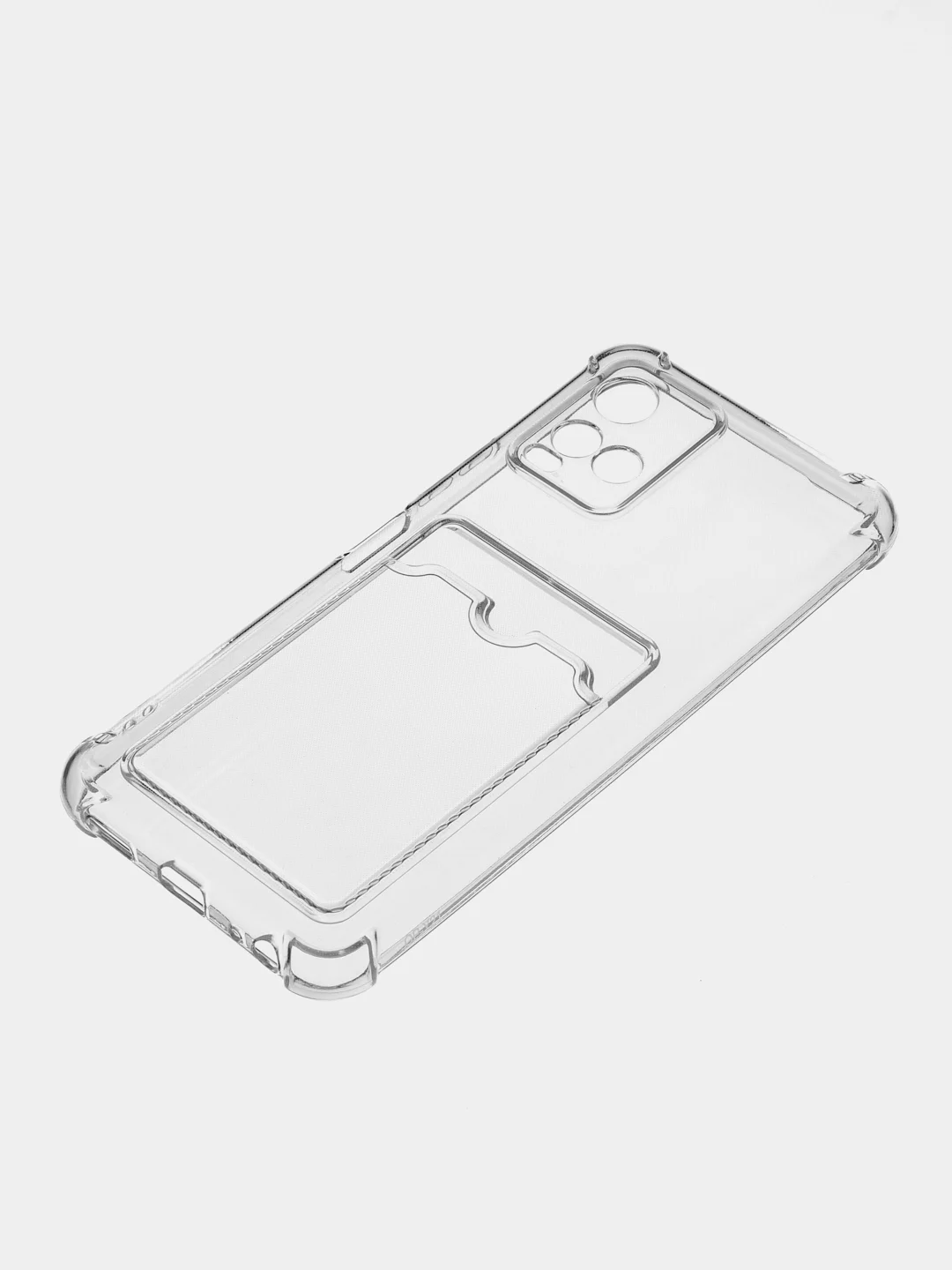 Белый чехол с карманом для карт Vivo Y21/Y33,Y15s, Y17/Y15/Y12/Y11,Y12S/Y12A/Y20, противоударный