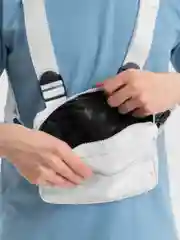 Белый нагрудная поясная сумка