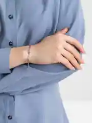 Аметистовый серебряный браслет с кристаллом, подарок девушке