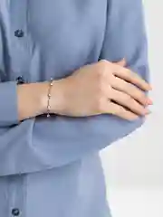Аметистовый серебряный браслет с кристаллом, подарок девушке