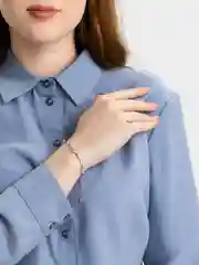 Аметистовый серебряный браслет с кристаллом, подарок девушке