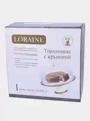 Белый тортовница LR, с пластиковой крышкой, 30 см