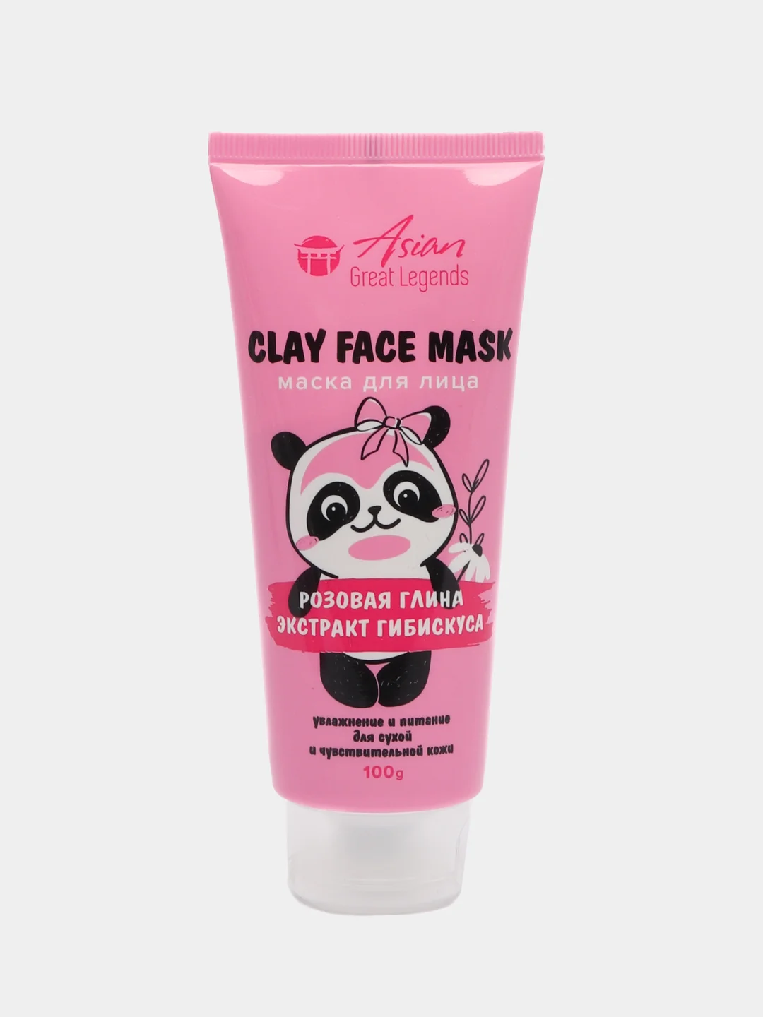 Розовый маска для лица c глиной  Asian Great Legends Панда,100 ml