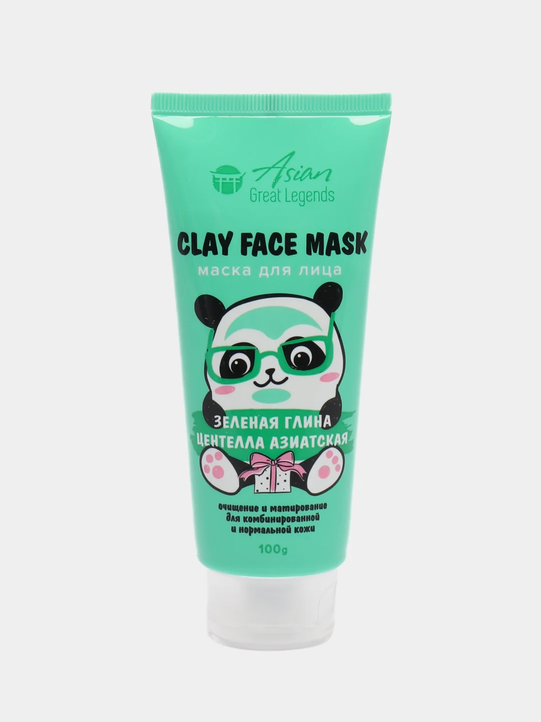 Зеленый маска для лица c глиной  Asian Great Legends Панда,100 ml