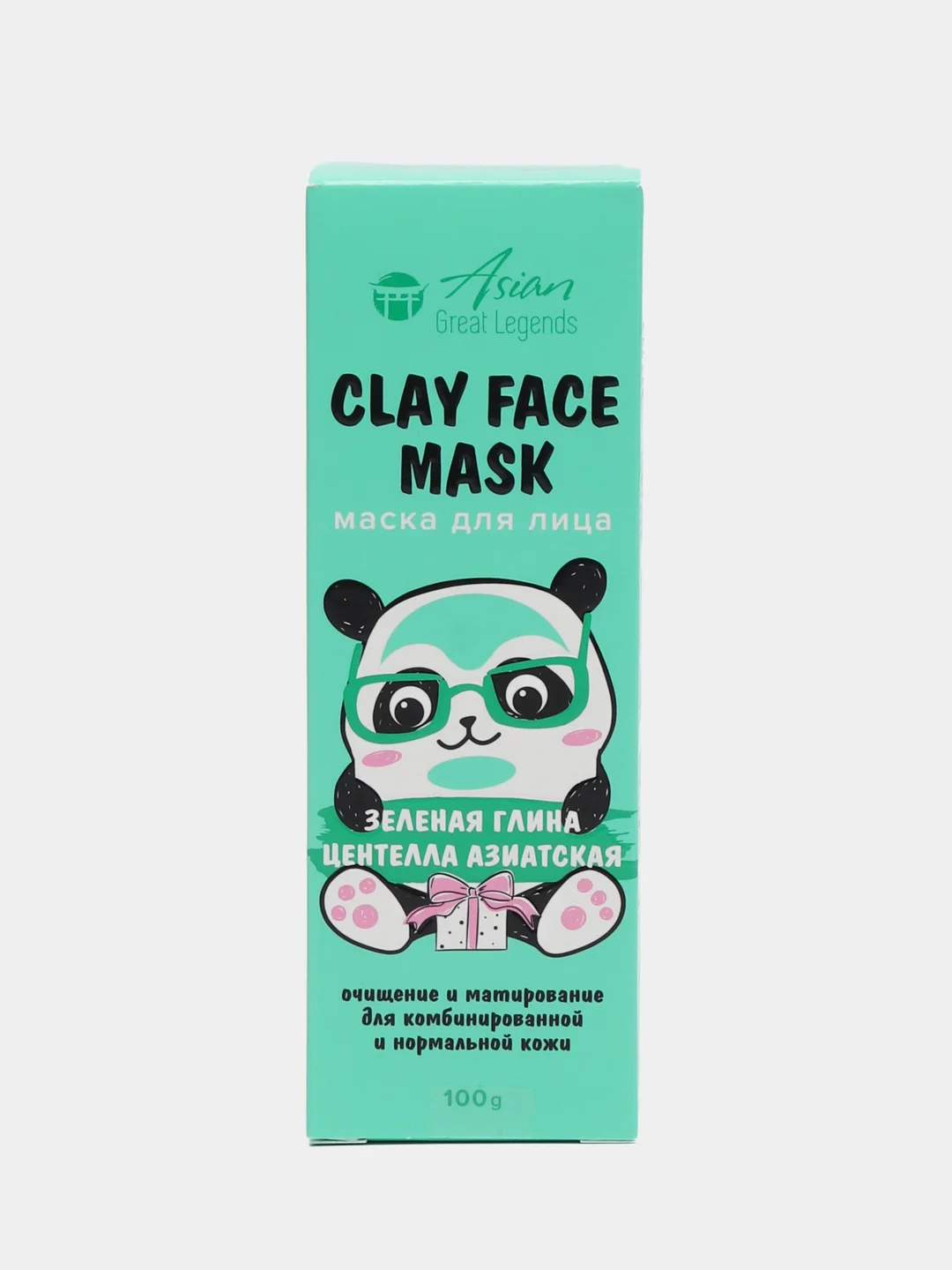 Зеленый маска для лица c глиной  Asian Great Legends Панда,100 ml
