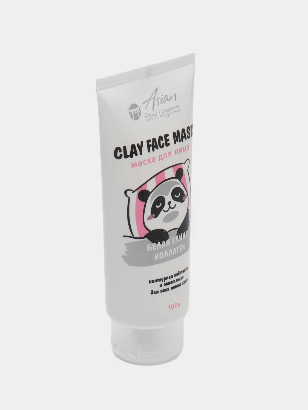 Белый маска для лица c глиной  Asian Great Legends Панда,100 ml