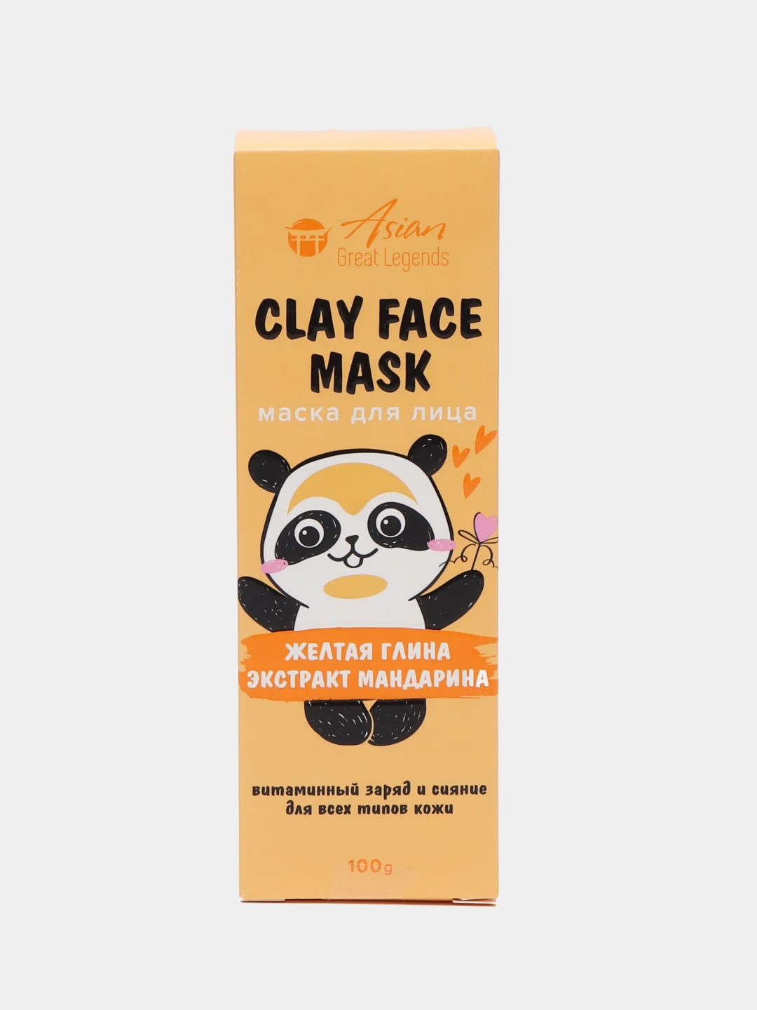 Желтый маска для лица c глиной  Asian Great Legends Панда,100 ml