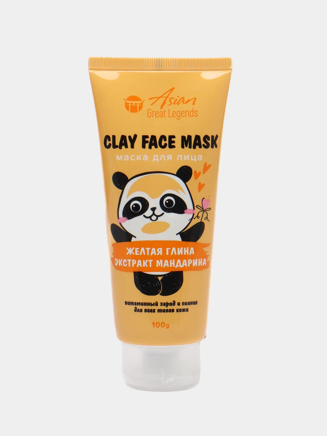 Желтый маска для лица c глиной  Asian Great Legends Панда,100 ml