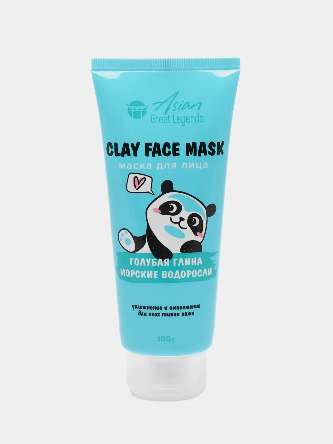 Голубой маска для лица c глиной  Asian Great Legends Панда,100 ml