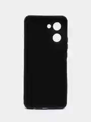 Черный чехол для Realme C33, силиконовый, с микрофиброй внутри