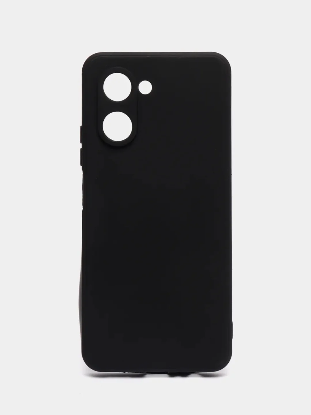 Черный чехол для Realme C33, силиконовый, с микрофиброй внутри