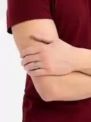 Серебряный кольцо антистресс, с вращающейся цепочкой, унисекс